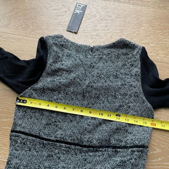 Buchanan Kang Sheath Dress Womens 4 Black Gray 3/4 Sleeve NEW - Picture 4 of 6